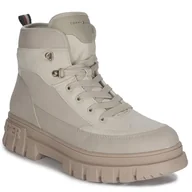Botki damskie - Tommy Hilfiger Botki Damskie Beige Off White-37 - miniaturka - grafika 1