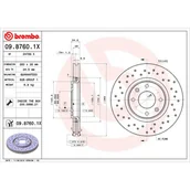 Tarcze hamulcowe - Tarcza hamulcowa BREMBO 09.8760.1X - miniaturka - grafika 1