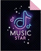 Narzuty - Narzuta na łóżko, młodzieżowa, dla dzieci 170x210cm muzyka, nuty 099 - miniaturka - grafika 1