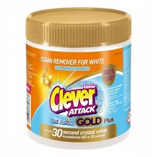 Clever ATTACK GOLD Odplamiacz DO TKANIN BIAŁYCH, 730 G 5900308779767 - Środki do prania - miniaturka - grafika 1