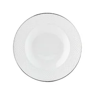 Talerze - Talerz głęboki Tiffany Platinium 22 cm biały - miniaturka - grafika 1