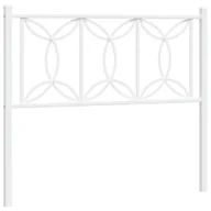 Inne meble do sypialni - vidaXL Metalowe wezgłowie, białe, 107 cm - miniaturka - grafika 1