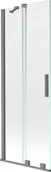 Parawany nawannowe - Mexen Velar parawan nawannowy 2-skrzydłowy rozsuwany 75 x 150 cm, transparent, gun metal - 896-075-000-01-95 - miniaturka - grafika 1