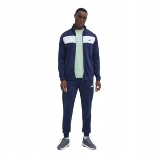 PUMA DRES MĘSKI KOMPLETNY POLY SUIT GRANATOWY r.M - Dresy męskie - miniaturka - grafika 1
