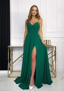 Sukienki - Sukienka Maxi Na Ramiączkach Gładka Zielona Kaira - 40/L - miniaturka - grafika 1