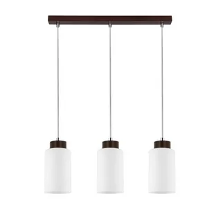 Spotlight Loftowa LAMPA wisząca BOSCO 1720376 skandynawska OPRAWA szklany ZWIS okrągłe tuby orzech białe 1720376 - Lampy sufitowe - miniaturka - grafika 1