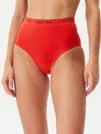 Majtki damskie - Calvin Klein Underwear Figi klasyczne z wysokim stanem LV00QF8282 Czerwony - miniaturka - grafika 1
