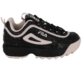 Buty dla dziewczynek - Buty dziecięce Fila FFT006283334 DISRUPTOR F TEENS Czarne - miniaturka - grafika 1