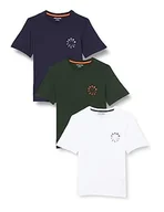 Koszulki męskie - JACK & JONES T-shirt męski, Granatowy blezer/opakowanie: granatowy+biały + górski (mała skala), XL - miniaturka - grafika 1