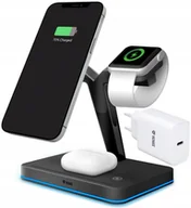 Ładowarki do telefonów - Ładowarka indukcyjna do Iphone Apple watch Airpods YENKEE 3 w 1 35 W - miniaturka - grafika 1