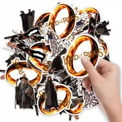 Szkolne artykuły papiernicze - NAKLEJKI NA ZESZYT NALEPKA Z POSTACIAMI WŁADCA PIERŚCIENI WZORY 6 SZT - miniaturka - grafika 1