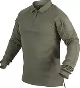 Odzież taktyczna i umundurowanie - Koszulka Polo z długim rękawem Helikon-Tex RANGE - adaptive green - miniaturka - grafika 1