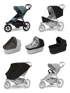 Wózek sportowy Thule Urban Glide 3 Mid blue + Bassinet Black SET 7in1 - Wózki dziecięce - miniaturka - grafika 1