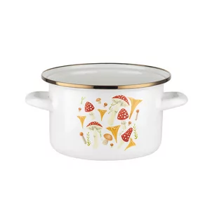Garnek emaliowany Emalia Polska Pleszew Grzybki 18 cm 2,65 l - Garnki - miniaturka - grafika 1