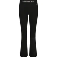 Spodnie sportowe damskie - CALVIN KLEIN JEANS Spodnie PUNTO TAPE FLARE | flare fit - miniaturka - grafika 1
