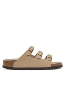 Klapki i japonki damskie - Birkenstock Klapki Florida Fresh 1029480 Beżowy - miniaturka - grafika 1