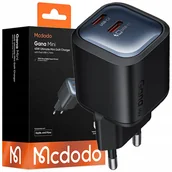 Ładowarki do telefonów - MCDODO SZYBKA ŁADOWARKA SIECIOWA DO TELEFONU ZASILACZ 2X USB-C PD GAN 45W - miniaturka - grafika 1