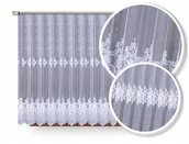 Firany - FIRANKA FIRANA ŻAKARDOWA 618495/160 BIAŁA ZE WZOREM PASOWYM - miniaturka - grafika 1