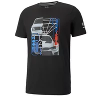 Koszulki męskie - Puma BMW Motorsport Graphic Tee 531194-01, męski t-shirt kompresyjny czarny - miniaturka - grafika 1