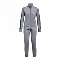 Spodnie sportowe damskie - Damski komplet treningowy Under Armour Tricot Tracksuit - szary - UNDER ARMOUR - miniaturka - grafika 1