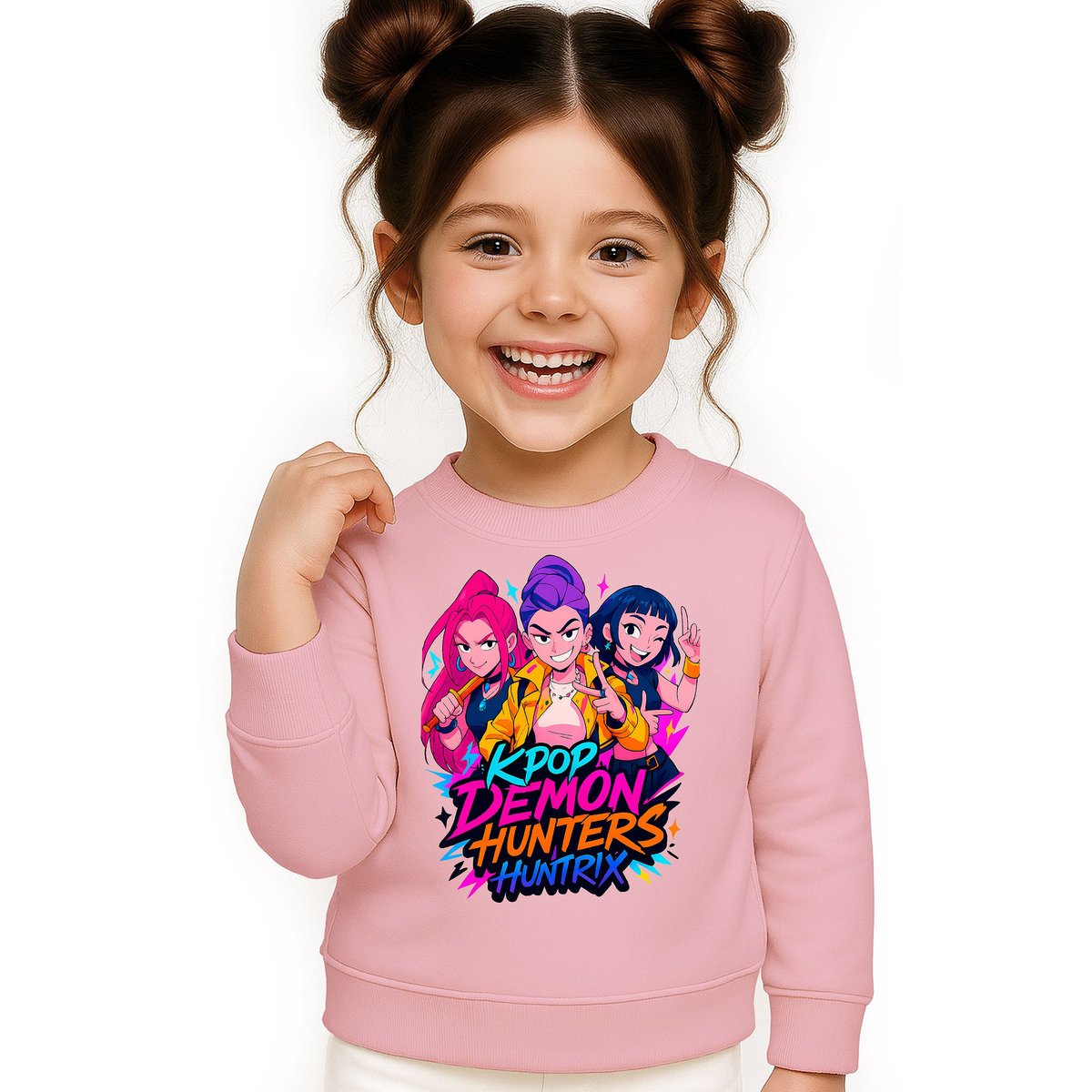 BLUZA DZIECIĘCA KPOP DEMON HUNTERS HUNTRIX 134-140 BAWEŁNIANA JAKOŚĆ