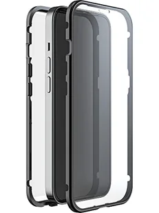 Black Rock - Etui 360 stopni Glass Case pasuje do Apple iPhone 14 I etui na telefon komórkowy, zamknięcie magnetyczne (przezroczyste z czarną ramką) - Etui i futerały do telefonów - miniaturka - grafika 1