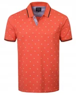 Koszulki męskie - POLO Koszulka Męska CZERWONA Gruba Bawełna VISION Elegancka Pako Jeans - miniaturka - grafika 1