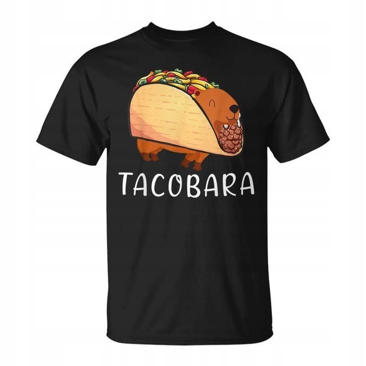KOSZULKA Z NADRUKIEM MĘSKA ŚMIESZNA T-SHIRT TACOBARA CAPYBARA r. L 4