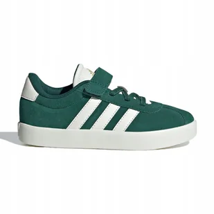Buty dziecięce sportowe adidas VL Court 3.0 zielone na rzep roz. 32 - Buty dla dziewczynek - miniaturka - grafika 1