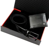 Paski - Pierre Cardin zestaw pasek do spodni i rozbudowany portfel skóra naturalna - miniaturka - grafika 1