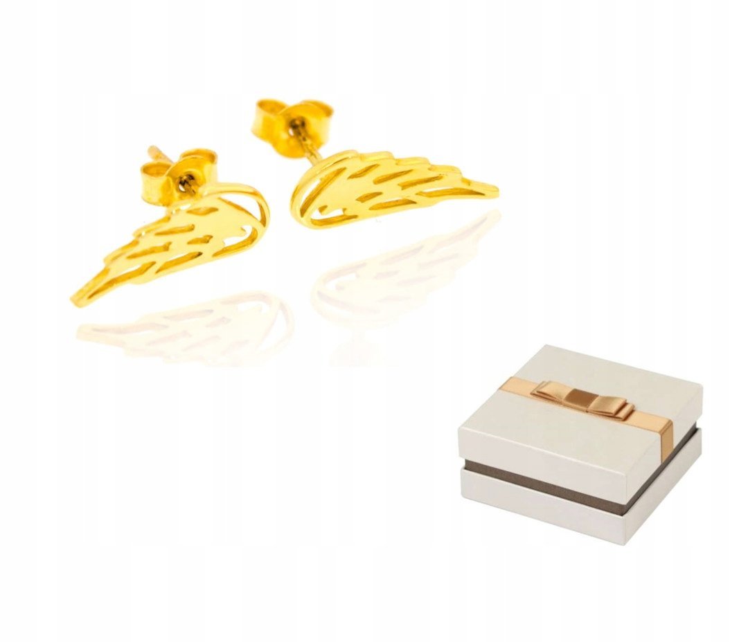 Złoto 585 Złote Kolczyki Skrzydełka 14 karatów KZ11