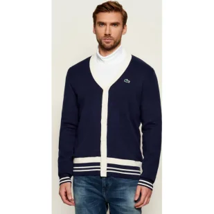 Lacoste Kardigan Regular Fit z dodatkiem wełny - Swetry męskie - miniaturka - grafika 1
