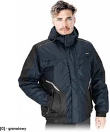 Kurtki męskie - LH-ASTRAL-J - Kurtka ochronna ocieplana męska stójka odsuwany kaptur rękawy zakończone zapięciem na rzep elementy odblaskowe XL - miniaturka - grafika 1