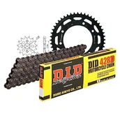 Części motocyklowe - Zestaw łańcuchów DID stal 428D / 126 zapięcie na klips do Rieju MRX SMX Tango RS-3 LC NKD Pro 125 ccm rok prod. 2002-2017 - miniaturka - grafika 1