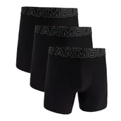 Majtki męskie - Bokserki męskie Under Armour Perf Tech Solid 6in 3Pack Black S - miniaturka - grafika 1