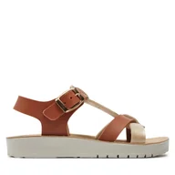 Buty dla dziewczynek - Sandały Geox J Sandal Costarei Gi J45EAG 05404 C5B2U S Beżowy - miniaturka - grafika 1