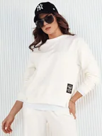 Bluzy damskie - Bluza damska BASOL ecru Dstreet BY1253 - miniaturka - grafika 1