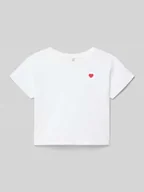 Koszulki dla dziewczynek - T-shirt o kroju regular fit z czystej bawełny model ‘MAIKEN LIFE HEART’ - miniaturka - grafika 1