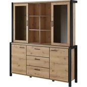 Kredensy - Kredens 4D3S 24TWLK76 TYP-76 Aktiv Helvetia Wieruszów Dąb Taurus, Czarny - miniaturka - grafika 1