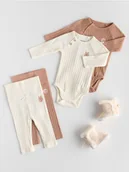 Komplety dla niemowląt - Reserved - Bawełniane body 2 pack - brązowy - miniaturka - grafika 1