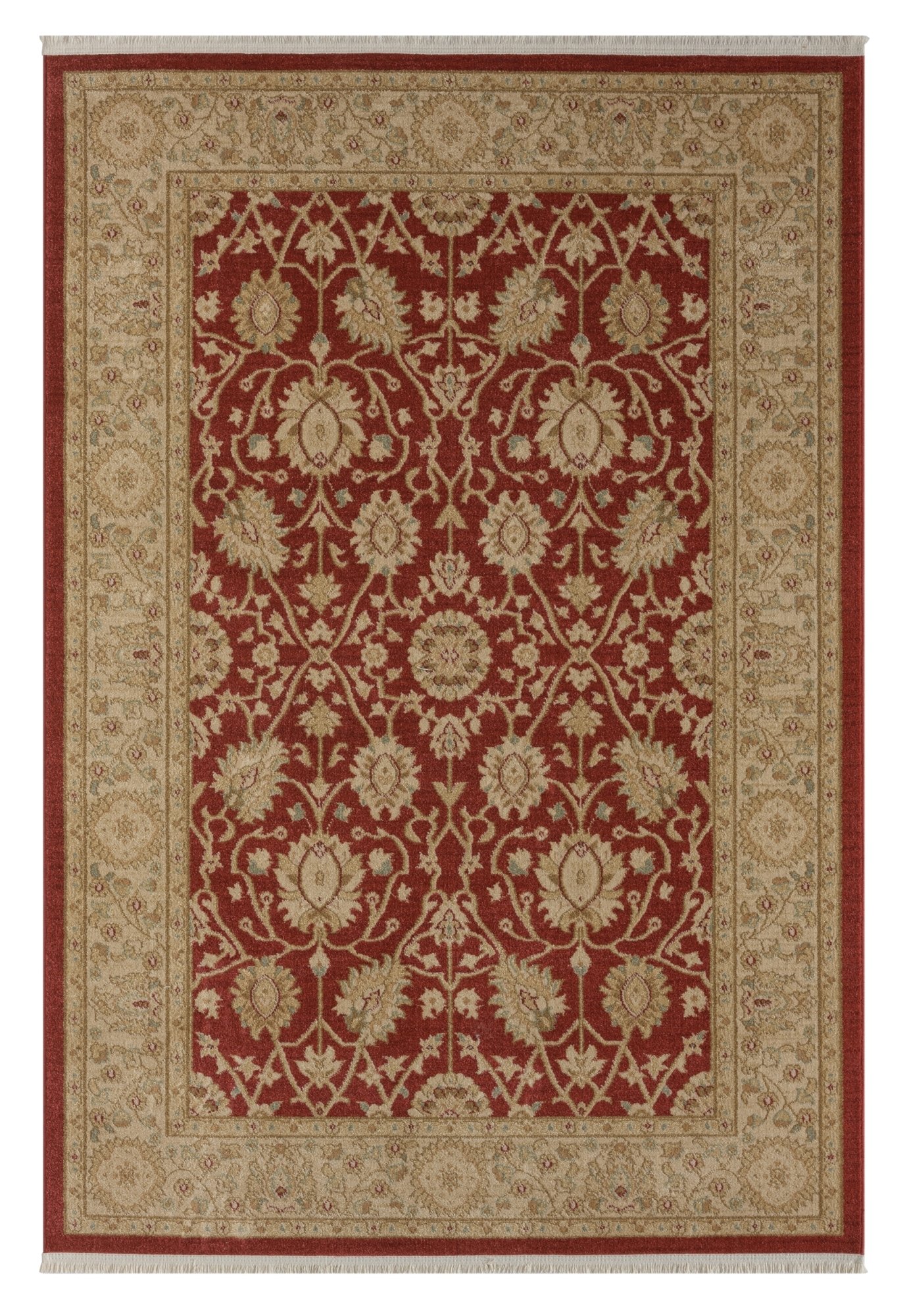 Dywan MY-RUG, dywan z krótkim włosiem Ben 1, 230x160, orientalny wygląd, szlachetny połysk, czerwony, klasyczny wzór, prostokątny