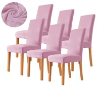 Pokrowce na meble - ZESTAW 6 SZT POKROWCE POKROWIEC NA KRZESŁO WELUR PREMIUM AKSAMIT ELASTYCZNY - miniaturka - grafika 1