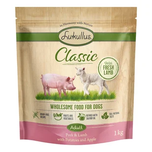 Lukullus Classic, wieprzowina i jagnięcina (bez zbóż) - 1 kg - Sucha karma dla psów - miniaturka - grafika 1
