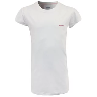 Bluzki damskie - REEBOK biała bluzka koszulka t-shirt biały 176 - grafika 1