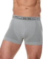 Majtki męskie - Bezszwowe bokserki męskie Brubeck Comfort Cotton BX00501 szare - miniaturka - grafika 1
