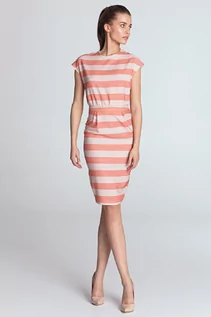 Sukienki - Letnia ołówkowa sukienka damska w paski - grafika 1