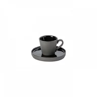 Filiżanki - Costa Nova Filiżanka z podstawką Lagoa Eco Gres Black 0,09 l - miniaturka - grafika 1