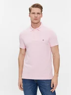 Koszulki męskie - Tommy Hilfiger Polo 1985 MW0MW17771 Różowy Slim Fit - miniaturka - grafika 1