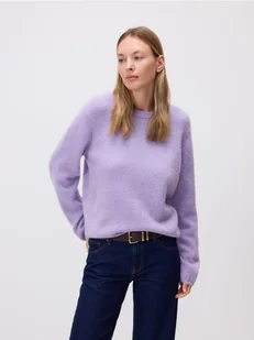 Reserved - Sweter z dodatkiem wełny - lawendowy - Moda i Uroda OUTLET - miniaturka - grafika 1