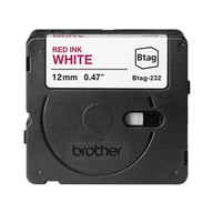 Dodatki do drukarek i skanerów - Brother BTAG-232 taśmy do etykietowania Czerwony na białym - miniaturka - grafika 1